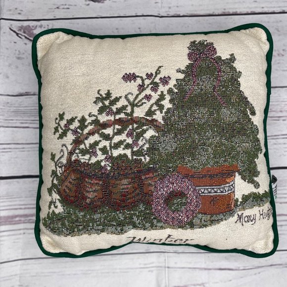 Mary Hughes 'Winter' Tapestry Throw Pillow - Picture 1 of 6